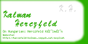 kalman herczfeld business card